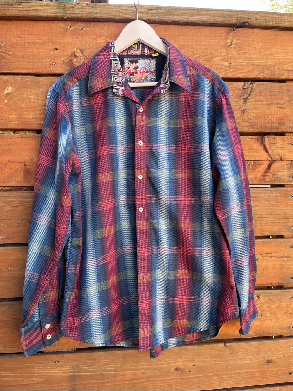 Robert Graham Classic Plaid Shirt Vintage 100% cotton